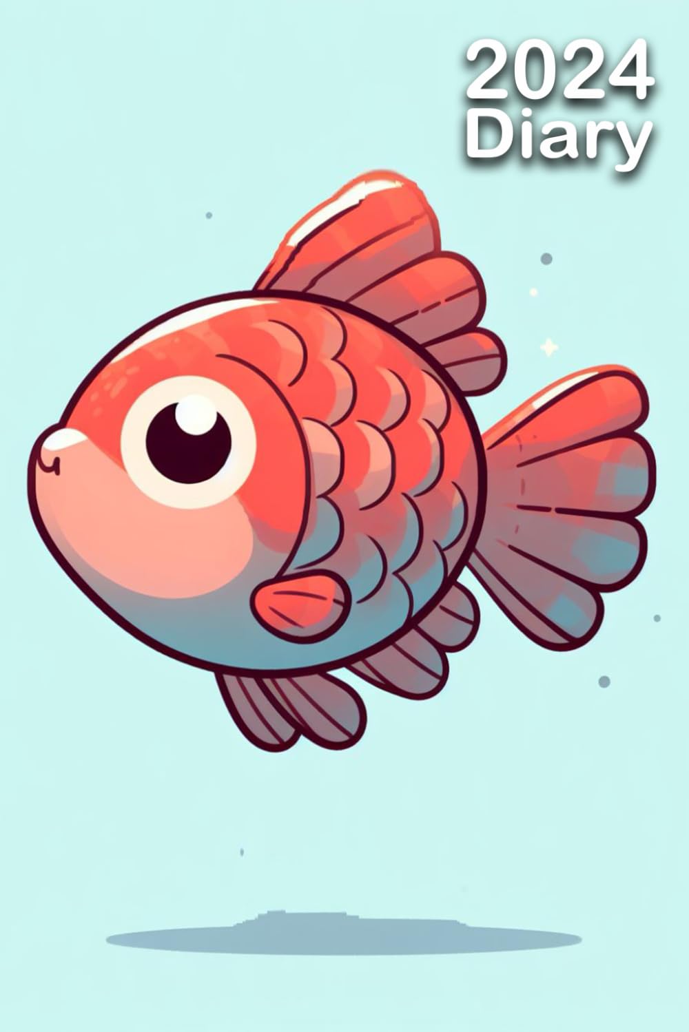2024 Diary: Rosy Barb Fish | A5 Week to View Dated from Jan 2024 to Dec 2024 | Weekly Planner Agenda Personal Organiser