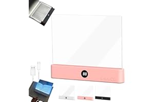 Flat Book Light, Smart Led Book Light, 2026 New Rechargeable Clear Full Page Reading Light 3 Colors & Timer Dimmable Panel, L