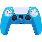 Glow in The Dark Controller Skin Cover Compatible with PS5/Playstation 5 Controller, RALAN Protector Case Customised Thumb Grip