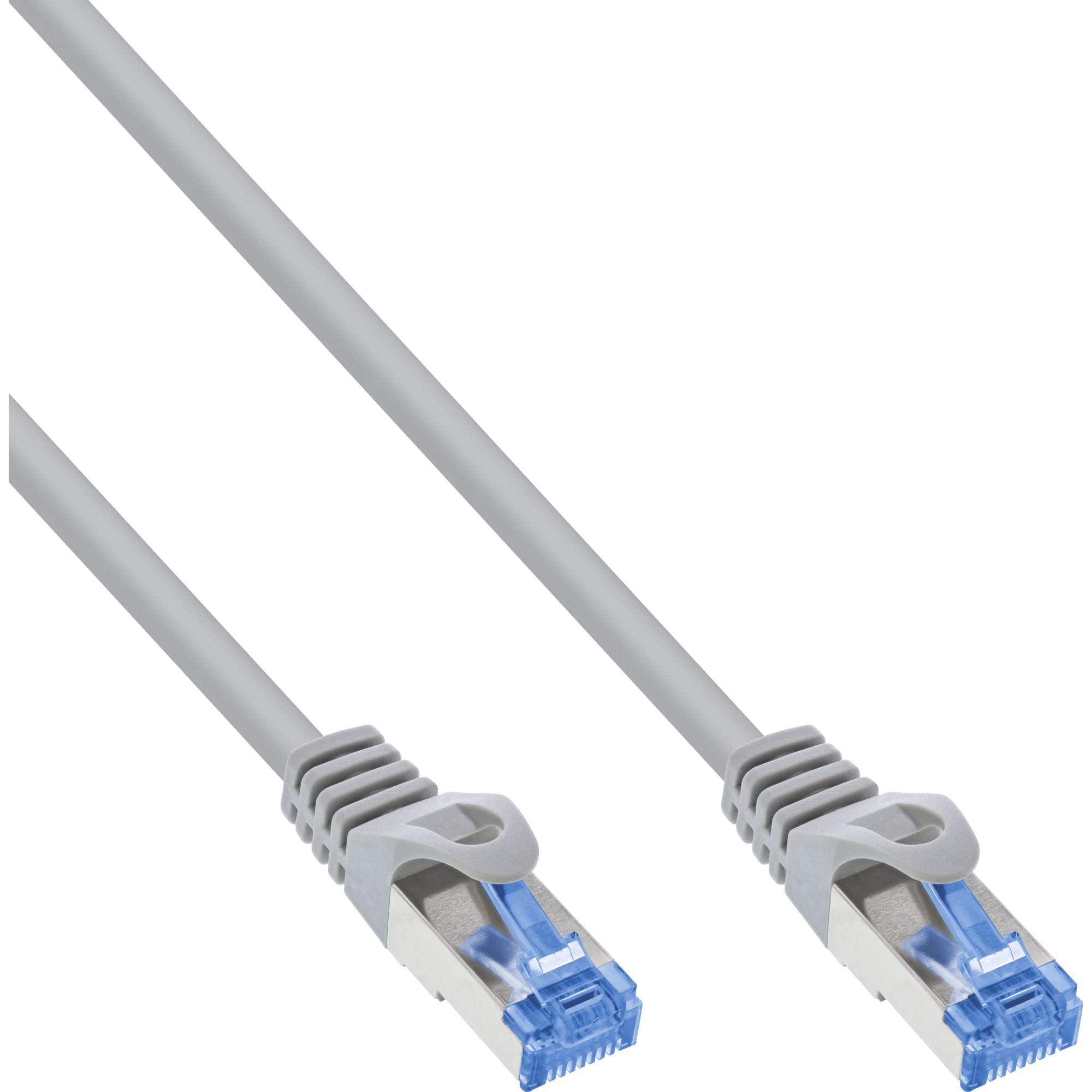 InLine® Patch Cable Cat.6A S/FTP TPE Flexible Grey 10 m