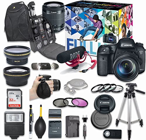 Canon-EOS-7D-Mark-II-DSLR-Camera-Deluxe-Video-Creator-Kit-with-Canon-EF-S-18-55mm-f35-56-IS-STM-Lens-Rode-VIDEOMIC-GO-Microphone-SanDisk-32GB-SD-Memory-Card-Accessory-Bundle