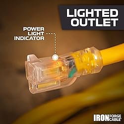 Iron Forge Cable 25 ft Yellow Extension Cord