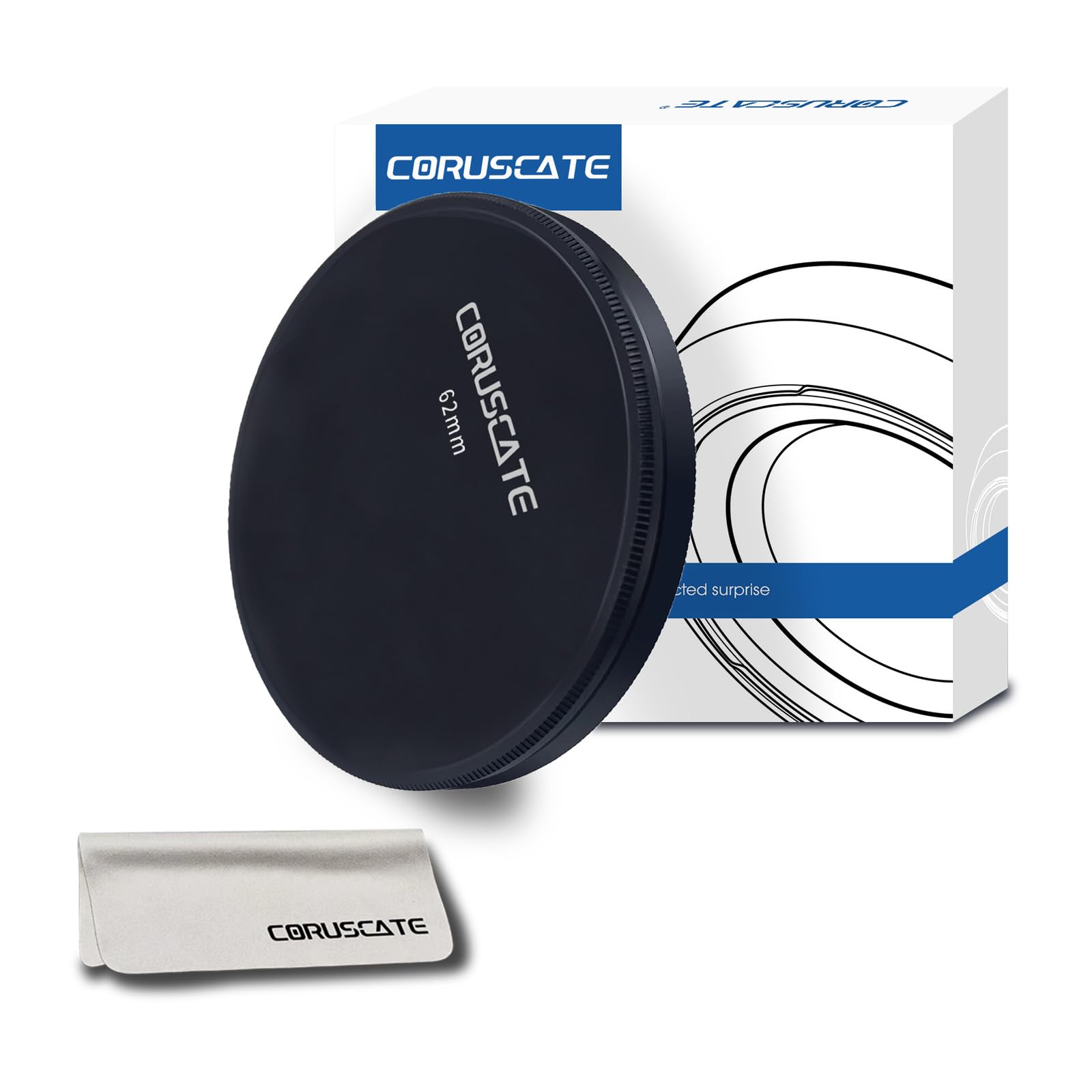 62mm Metal Filter Cap,Metal Lens Cap,Compatible with All Any 62mm with Camera Thread Lens and 62mm ND,CPL,UV Filter Accessory.(Metal Front Cover+Metal Rear Cover)+Lens cleaning cloth