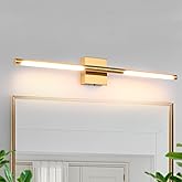 TODOLUZ 36-Inch 5CCT 20W LED Bathroom Vanity Light Fixture, Brushed Brass 2700K-5500K Wall Sconce Lighting with Rotatable Lam