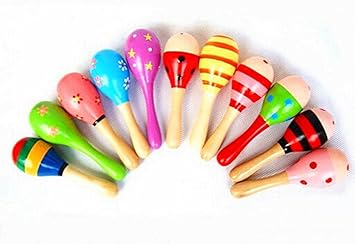 Jingyuu 1pc Maracas Bois Jouet Instrument Musical Ovale Instruments De Musique En Bois Pour Bebe Enfant Couleur Aleatoire 12cm Couleur Aleatoire Amazon Fr Jeux Et Jouets