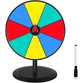Pionites Prize Wheel 8 INCH Tabletop Roulette Wheel of Fortune Spin with Dry Erase Marker for Engaging Home Parties, Trade Show, Carnival Events,Party Birthday Wedding Housewarming