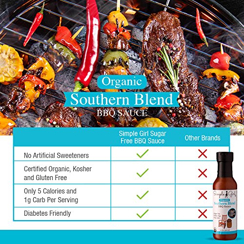 Simple Girl Organic Southern Blend Sugar Free BBQ Sauce - 12 Oz - Liven Up Your Healthy Diet! - Certified Organic - Kosher - Gluten Free - Fits Keto Diet or Low Carb Diet - Thumbnail 6