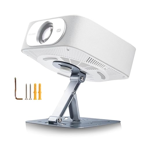 Salange 3-in-1 Projector Stand - Portable Projectors Desk,Wall and Ceiling Mount with 1/4-Inch Thread,Easy Setup with 180-Degree Adjustment,Compatibility with Most Projector for Home,Outdoor,Sliver