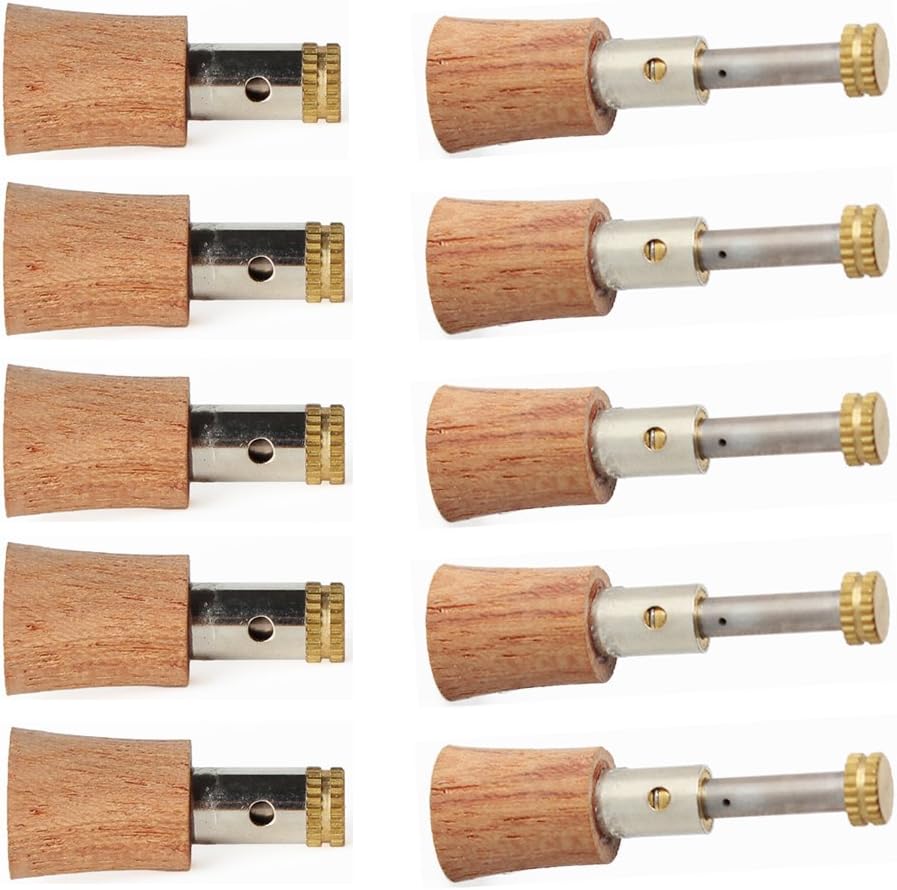 MUXIANG 10 Pcs/lot Tobacco Pipe Filters Wooden Pull Rod Filter Recycle Metal Filter Replacement for 9mm Paper Filters