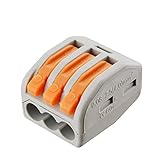 100 Pcs Lever Connectors Nuts 3 Conductor