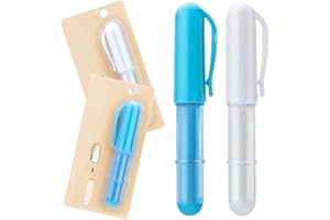 FADOUB Fabric Chalk Markers, 2 Color Refillable Chalk Pencils for Quilting and Sewing, Quilting Chalk Marker, Sewing Chalk, Tailor’s Chalk for Sewing Notions & Accessories(Blue,White)