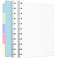 Discbound Refill Paper, Disc Paper Refill for Note-Taking System Discbound Planner Inserts with 240 Pages, 5 Sheets Dividers,White Paper Refill, Letter Size 8.5" x 11 "