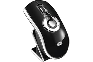 Adesso Air Mouse Elite Wireless Presenter Mouse, 2.4 GHz Frequency/100 ft Wireless Range, Left/Right Hand Use, Black