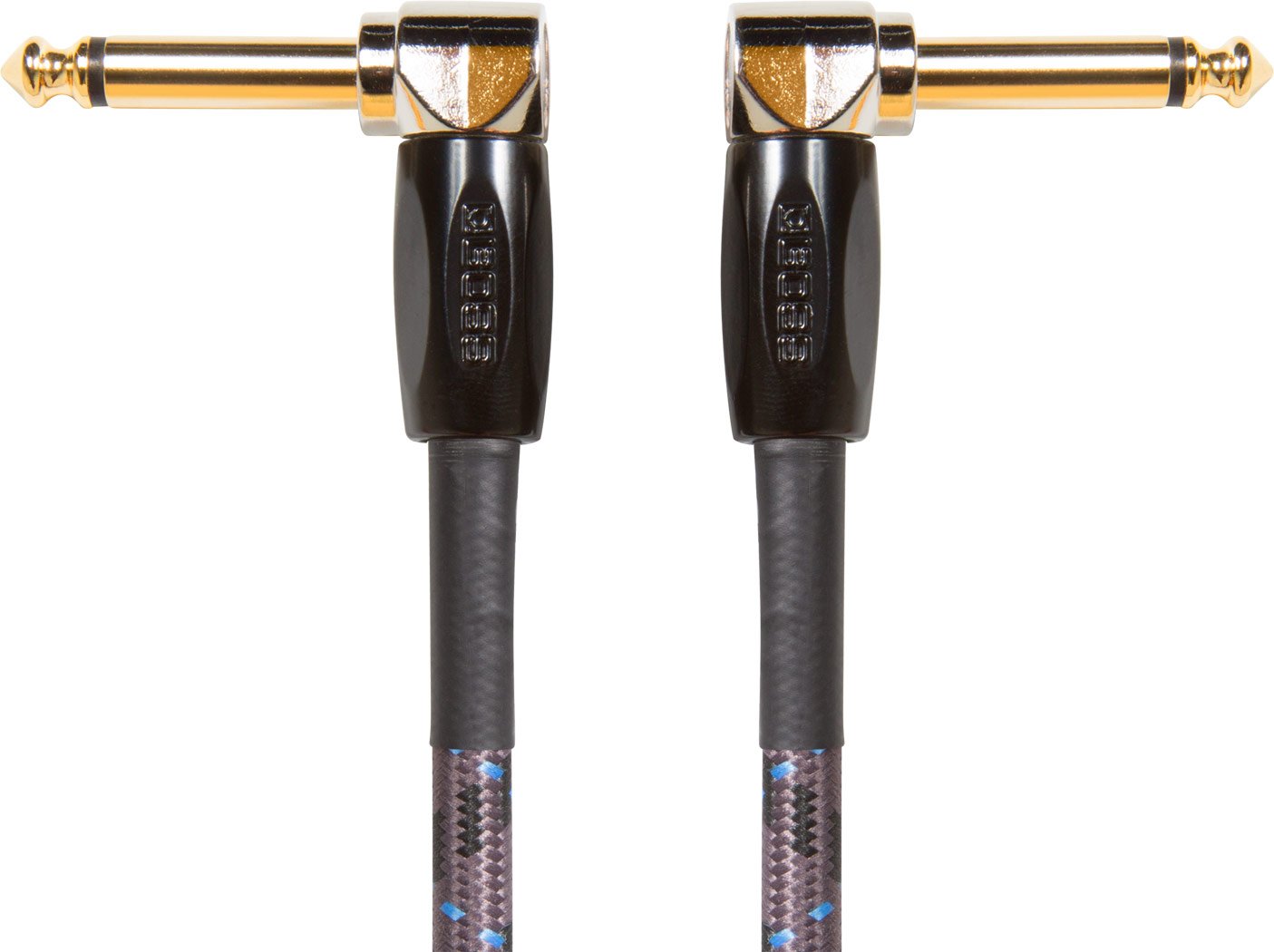 BOSS BIC-1AA Studio Grade Instrument Cable, Patch/pedal cable, right-angle 1/4-inch connectors, 1 ft/30 cm length