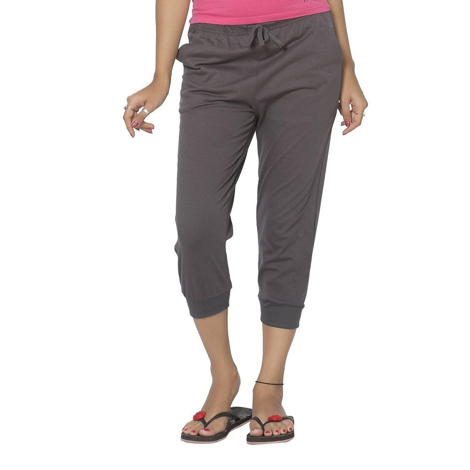 clifton women's comfort capri - steel grey