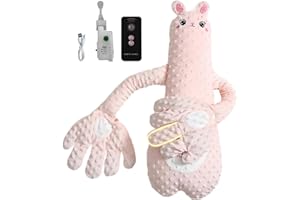 Patting Pillow Soother Adjustable Mode Interactive Plush(Pink,68CM)