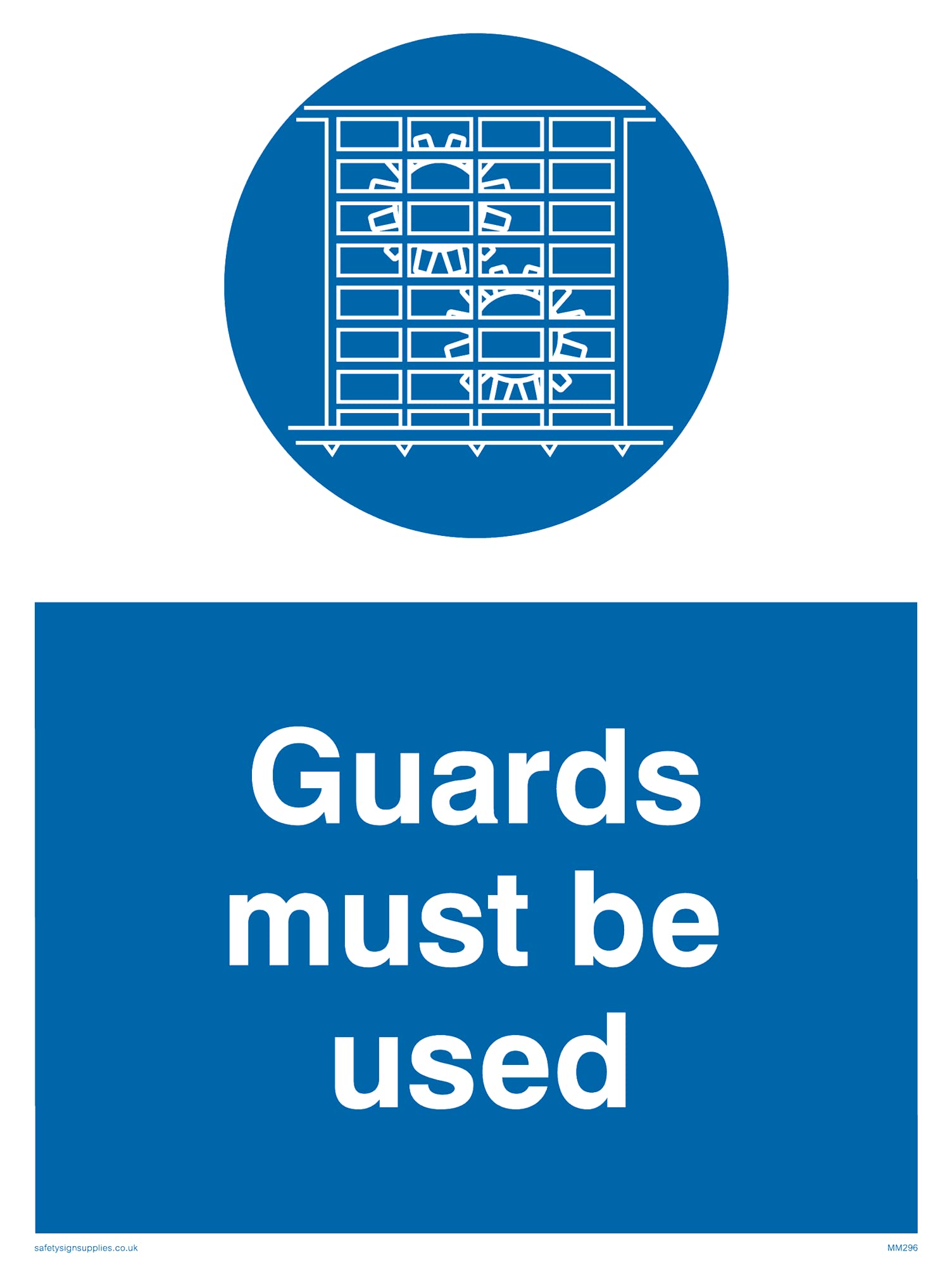 Pack of five - Guards Must Be Used Sign - 150x200mm - A5P