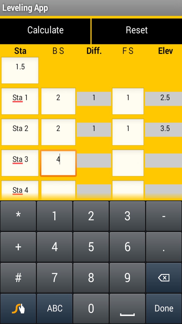 Surveying Leveling App
