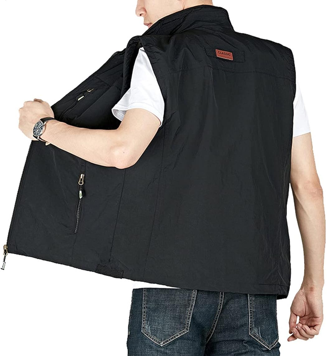 Gihuo Men's Golf Lightweight Photo Vest Fishing Travel Safari Vest: Clothing