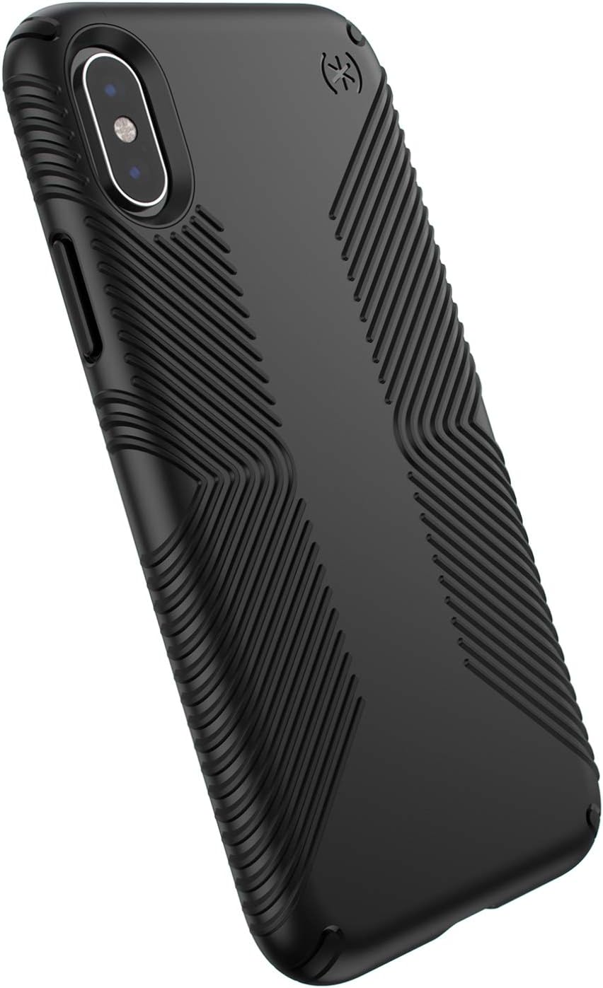 Speck Products Presidio Grip iPhone X Case, Black/Black