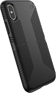 Speck Products Presidio Grip iPhone X Case, Black/Black