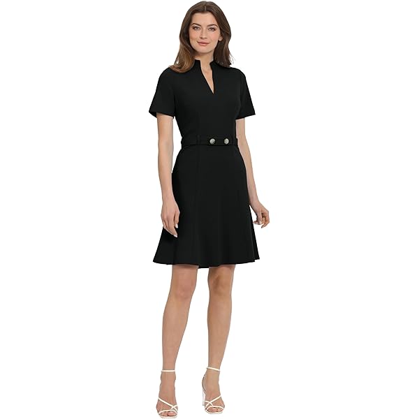 bell sleeve fit & flare dress eliza j Eliza J Burgundy Knit Fit-and-Flare Dress main image 0