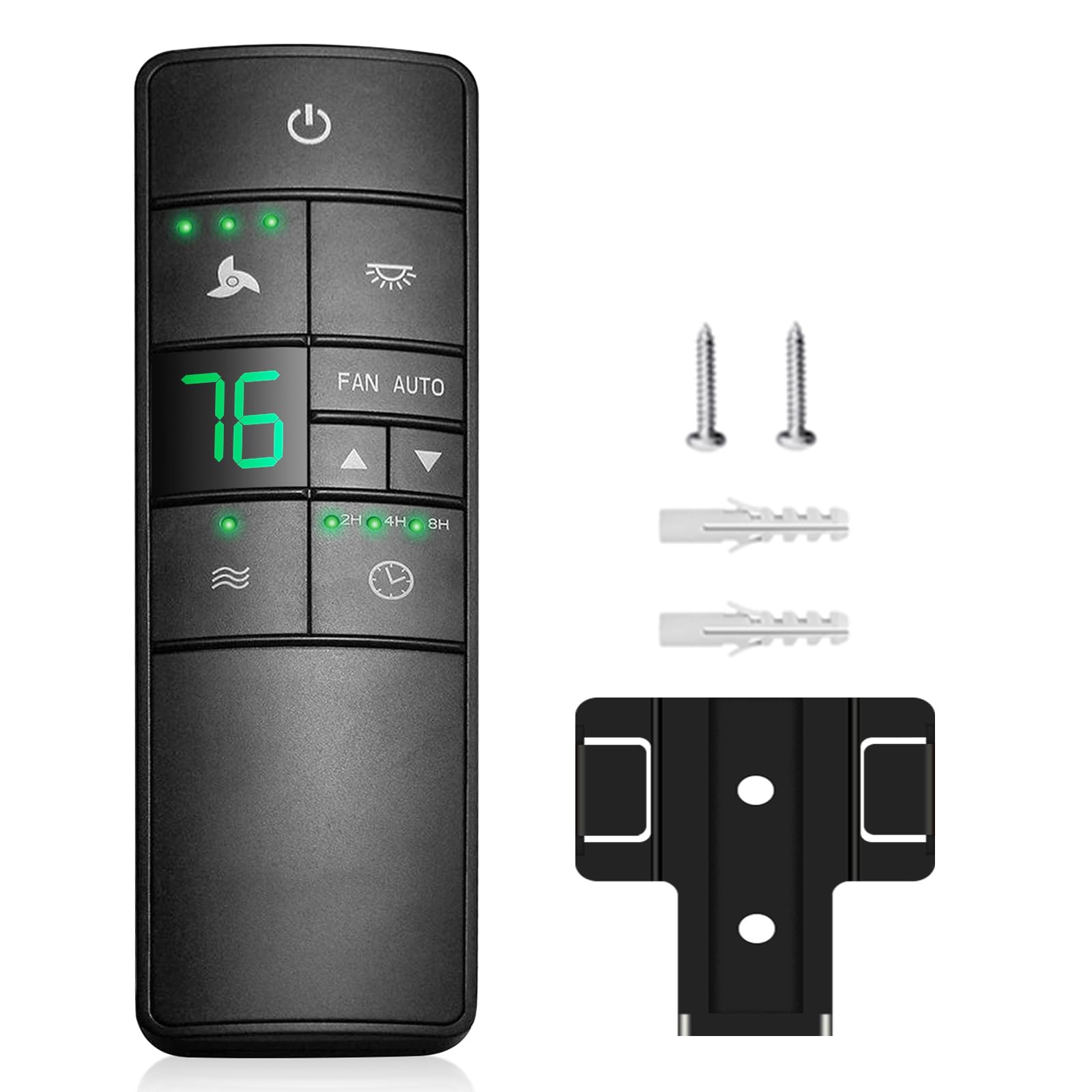 Photo 1 of Thermostatic Ceiling Fan Remote Control Replacement for Hampton Bay 2AAZPHD3/HD3 KUJCE10320/TR222A, with Timer Light Dimmer, 3-Speed Wall Mount (Remote Only)