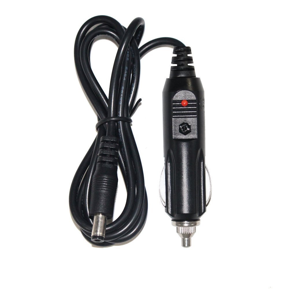 KUNCAN 4FT 12V Cigarette Lighter to DC5521 Power Cable – 5A Fuse, Car Charger for GPS, DVD Player, Bluetooth Speakers, Breast Pump, Air Pump (12V DC Auto Adapter)