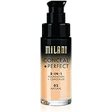 Milani Conceal + Perfect 2-in-1 Foundation Concealer, Natural, 1.0 Fluid Ounce