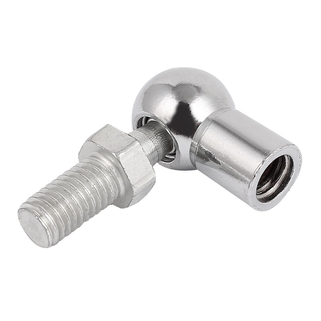 sourcingmap Rod End Ball Bearing with Stud, Right-Hand Female Thread M10x1.5mm and Right-Hand Male Thread M10x1.5mm, L-Shape Ball Socket Endfitting