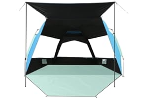 YTAOEO Pop up Beach Tent with Canopy, Large 4-6 Person Pop up Tent for Beach, Portable Easy Setup Instant Beach Tent Sun Shelter UV Protection UPF 50+