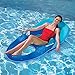Kelsyus Deluxe Inflatable Mesh Floating Chaise Lounger with Cup Holder (2 Pack)