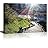 Stairway Going Down a Hill to a Kiosk with Pink Cherry Blossom Trees - Canvas Art Home Art - 32x48 inches