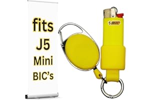 LIGHTER LOCATORS Mini BIC Retractable Lighter Holder - 10 Colors - Perfect Keychain Lighter Holder for J5 BIC Lighters | Lighter Not Included