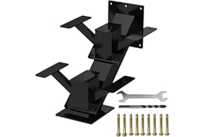 THOOUM Metal Stair Step Stringer, 2 Step Steel Stair Riser for Deck Height 13.0 Inch, Stair Stringer for Outdoor Steps and Outdoor Stairs