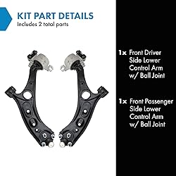 TRQ Front Lower Control Arm with Ball Joint Set