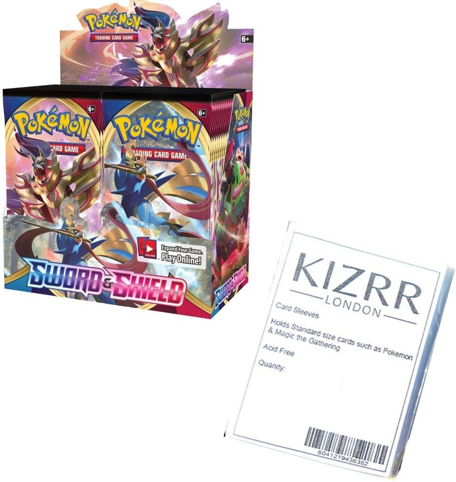 Kizrr London Sleeves x 100 & Pokemon Sword & Shield Booster Box!