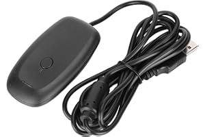 Irfora PC Receiver Gaming Controller Wireless Adapter for 360 USB Interface Black