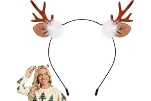DS. DISTINCTIVE STYLE Reindeer Antlers Deer Ears Headband for Women Halloween Deer Antlers Costume Cute Hair Accessories