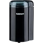 Cuisinart Coffee Bar Electric Coffee Grinder, Black, DCG-20BKN | One-touch operation, 2.5 oz. capacity for 12 cups, stainless steel blades for coffee beans, black