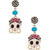 Firopia Halloween Earrings for Women | Pumpkin Ghost Skull Skeleton Dangle Earrings | Costume Party Earrings Holiday Jewelry Gifts