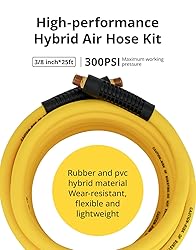 FETIONS Hybrid Air Hose 3/8" x 25 FT, Air