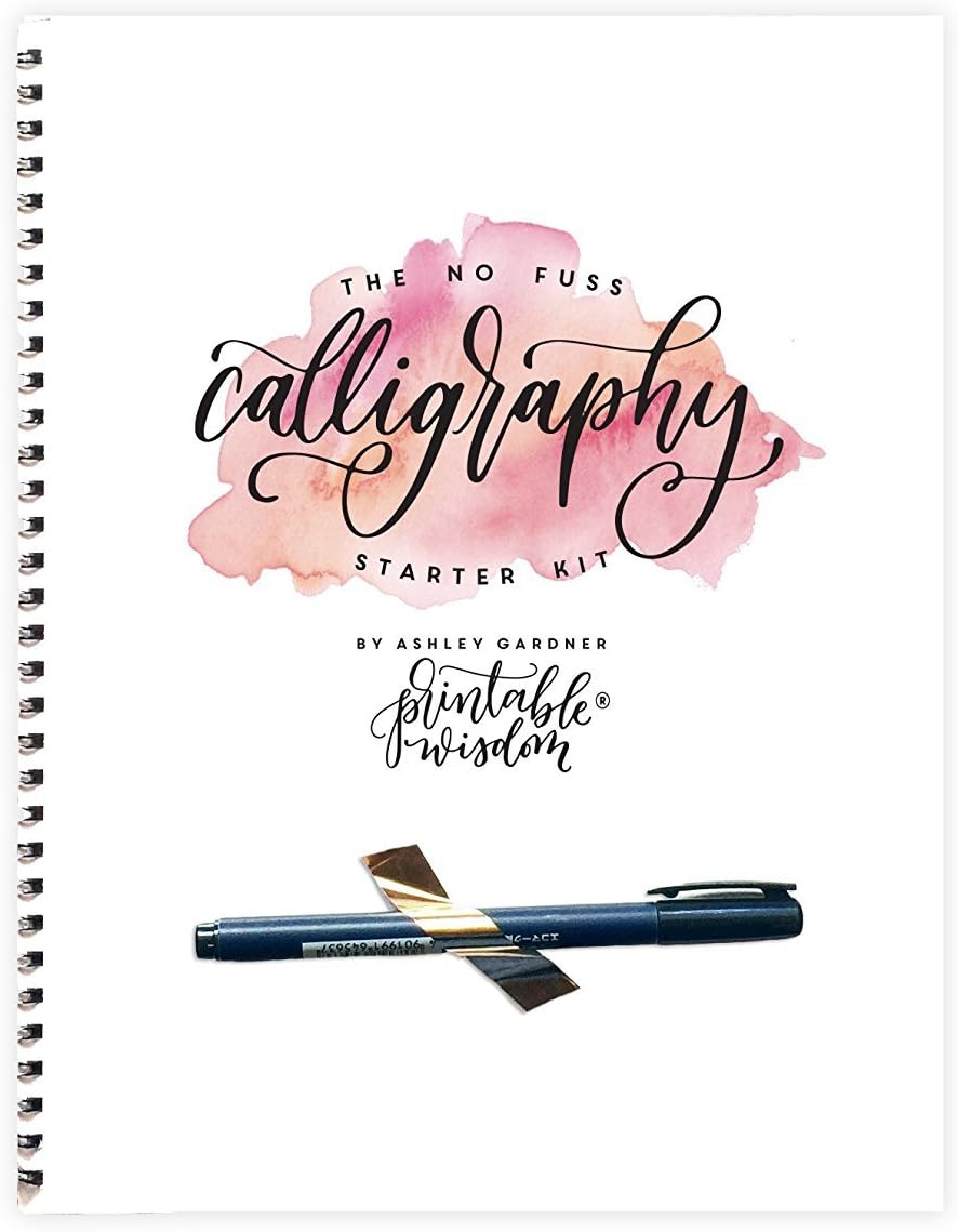 No Fuss Original Calligraphy Kit, Learn Calligraphy for Beginners and Step by Step Instructions, Calligraphy Pen Included, Learn Modern Hand Lettering, Modern Calligraphy