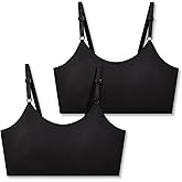SALIA GIRL Sport Cami Bras Cotton for Teens Girls Training Bras 10-16 with Adjustable Straps Fixed Pads