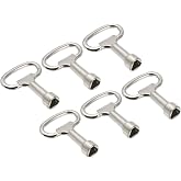 PATIKIL 12.5x7mm Triangle Socket Spanner Key, 6 Pack Electrical Cabinet Gas Water Meter Key for Elevator Lift Door Triangle Panel Lock, Silver