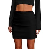 AGECODE Women's High Waisted Zipper Summer Bodycon Short Mini Skirt Dressy Casual Trendy