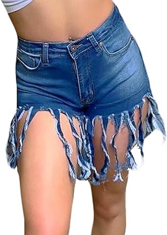 tassel shorts denim