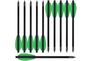 6,3" Heavy Pistol Crossbow Bolts Carbon Mini Crossbow Arrows Hunting Arrows with Sharp Steel Tips for 50-120lbs Mini Crossbow