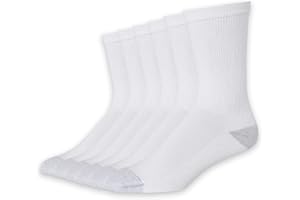 Hanes Men's Red Label Pack of 6 Cushion Crew Socks