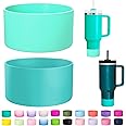 LONPARRY 2-Pack Silicone Boot for Stanley 40 30 oz Quencher Tumbler, IceFlow Water Bottle 30/20 oz, Cup Bottom Sleeve 2.95 inch Diameter